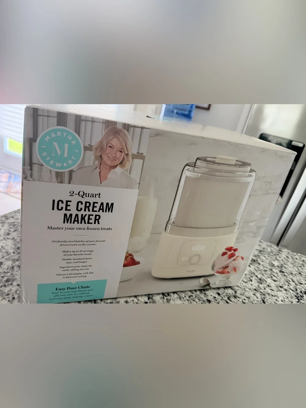 Martha Stewart 2qt Double Insulated Ice cream maker. New Never opened